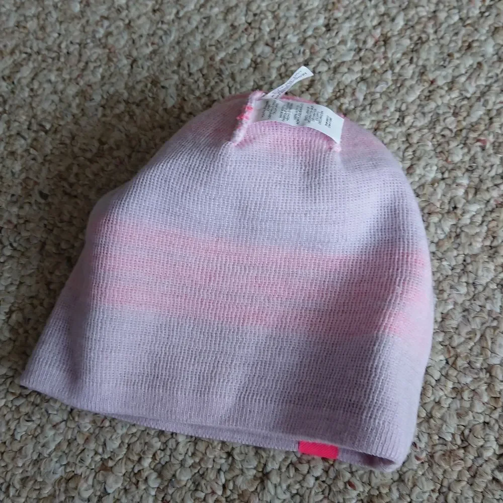 Under Armour Kids Striped Beanie - Pink and Purple size Youth